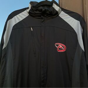 Antigua Black/Grey Arizona Diamondbacks Full-Zip Jacket L